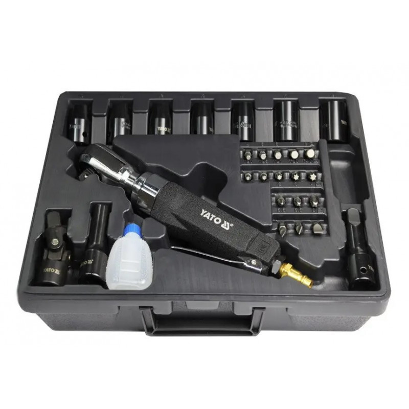 Трещотка пневматическая с набором головок YATO YT-0982
