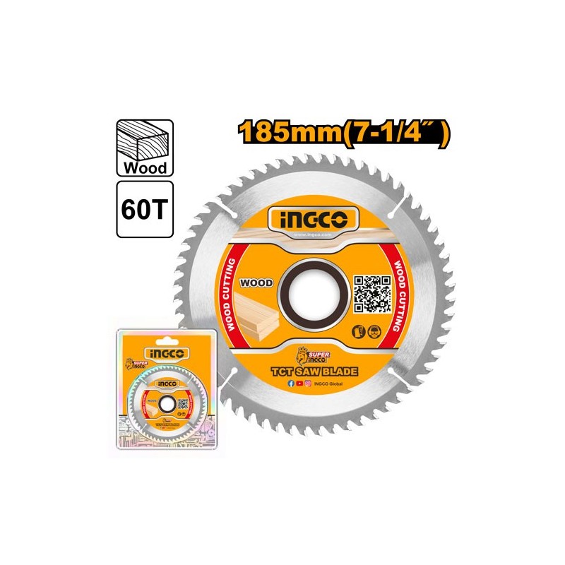 Диск по  дереву 185х20мм 60Т INGCO TSB118513