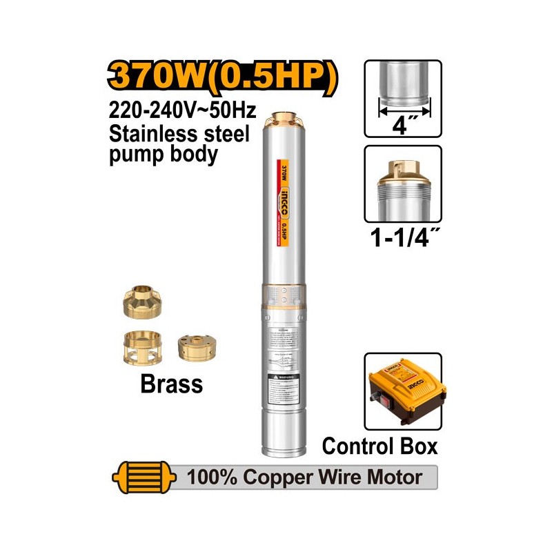 Насос погружнос 370В 48м INGCO DWP37062