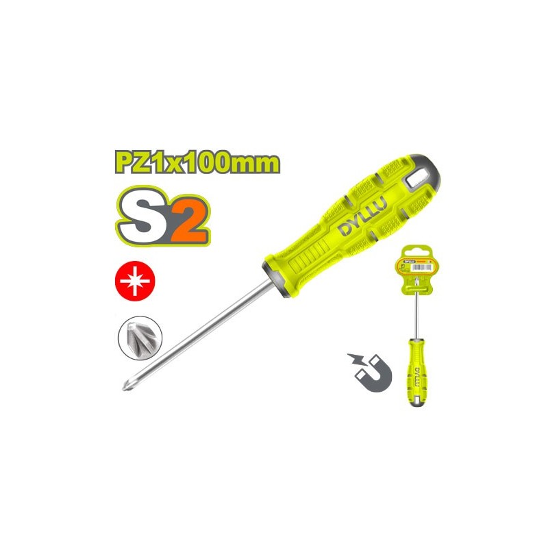 Отвертка позидрив PZ1*100мм DYLLU DTSDC214