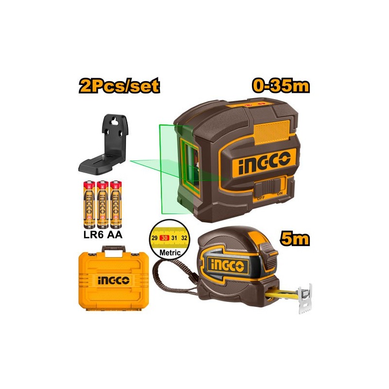 Лазерный нивелир 35 м INDUSTRIAL INGCO HLL680081-1