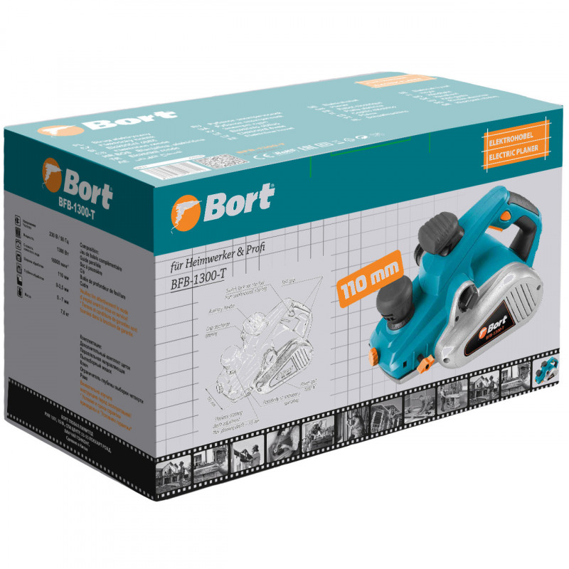Рубанок электрический Bort BFB-1300-T