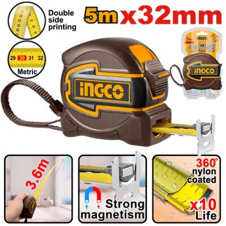 Рулетка 5м INDUSTRIAL INGCO HSMT80532M