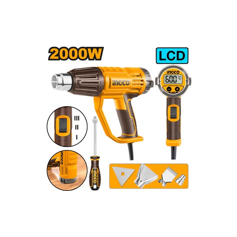 Фен индустриальный 2000Вт INGCO HG200058