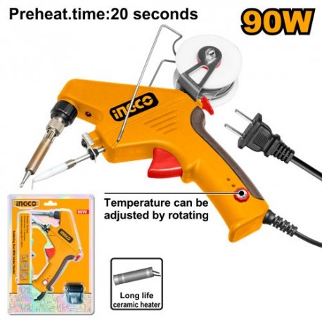 Паяльник с устройством подачи припоя 90Вт INGCO SI016732